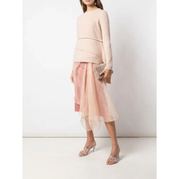 SIES MARJAN wool cashmere Layered Jumper In Pink - Picture 1 of 12
